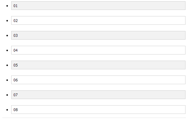 ListLayout with vgap