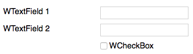Sample WFields in a WFieldLayout