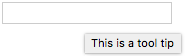 A WTextField with a toolTip